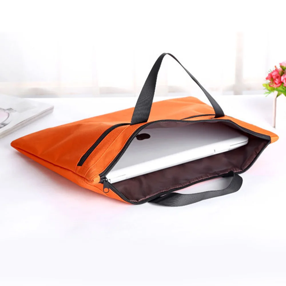 

2pcs A4 Size File Document Folder Handheld Dual Layer Document Storage Organizer for Office Business Home (Orange+Blue, Random S