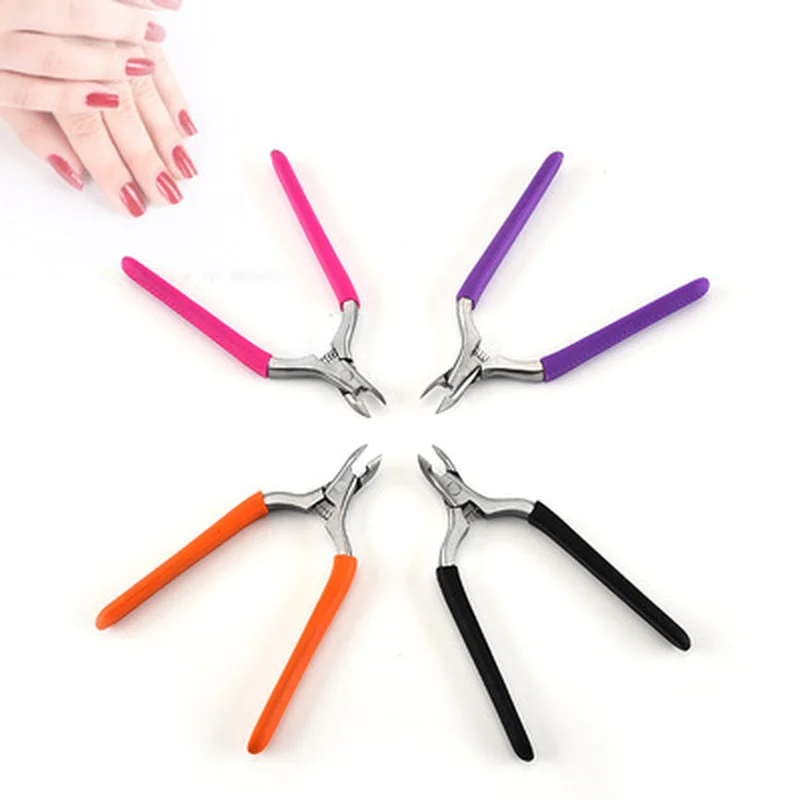 

Colorful Olecranon Scissors Toenail Ingrown Dead Skin Remover Nail Art Cuticle Nipper Clipper Edge Cutter Manicure Plier Tool