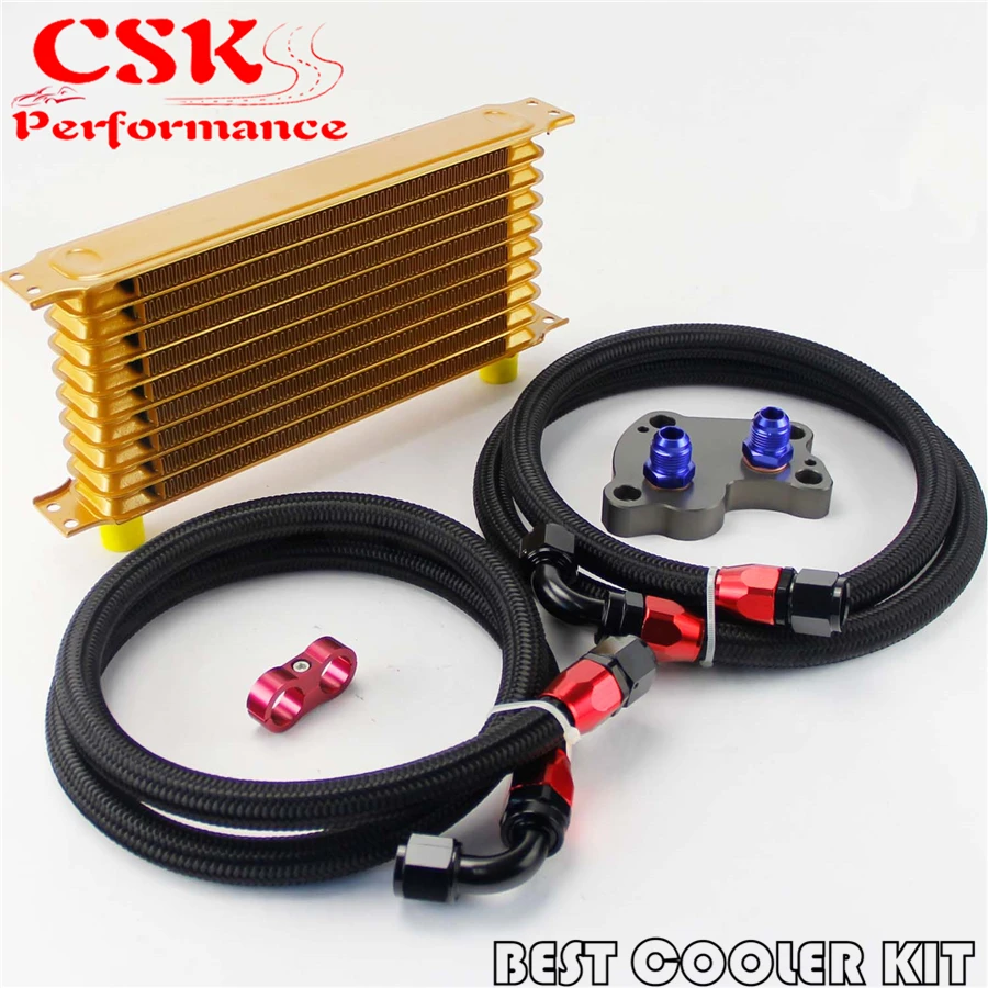 AN10 10 ряд Trust масляный кулер комплект для BMW Mini Cooper S R53 Supercharger Gold|oil cooler kit|cooler kitoil kit |