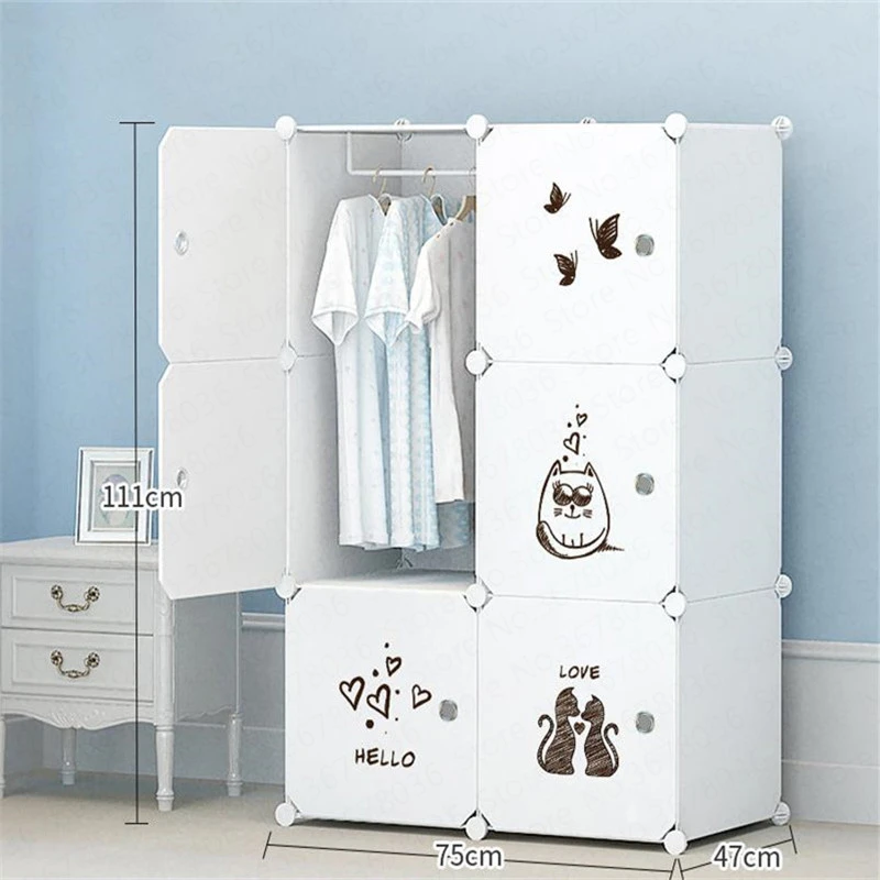 Ящик для хранения гардероба ящик одежды пластиковый большой ткани одежды|Шкафы| |