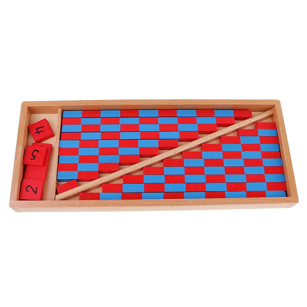 Деревянные цифры стержни для детей Монтессори математическое обучение счетная