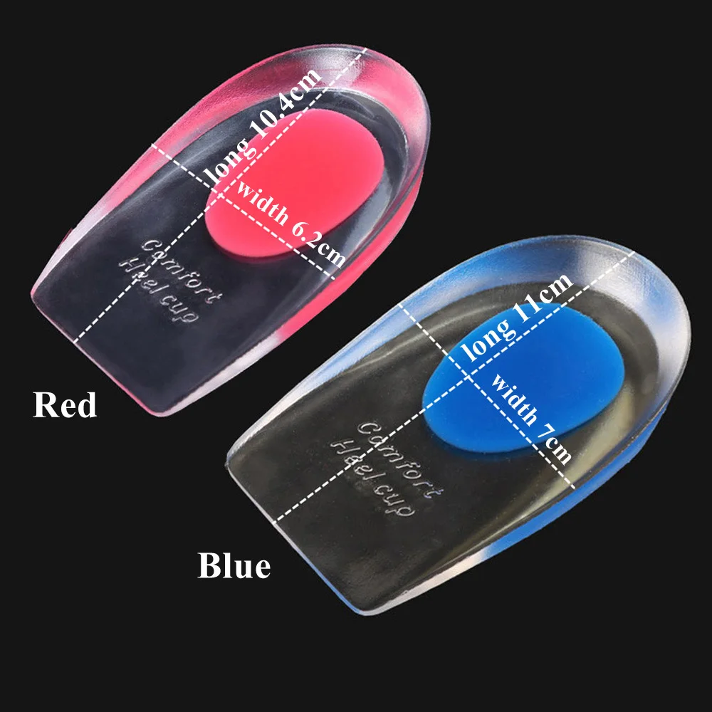 Силиконовые гелевые стельки для подушек на пятке, облегчающие боль в ногах, поддерживающие мягкие вставки, половинчатые стельки для обуви, ортопедические вставки для мужчин и женщин