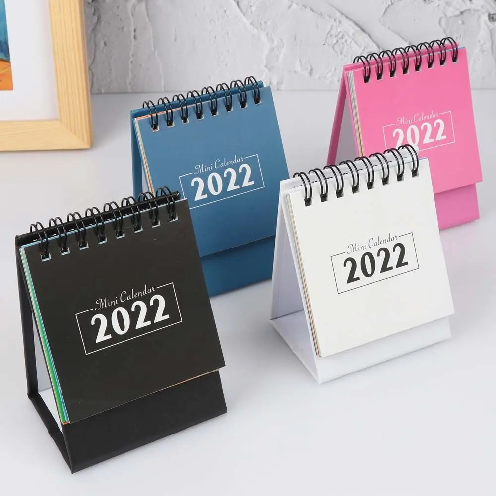 2022 простой черный и белый настольный календарь ежедневный планировщик