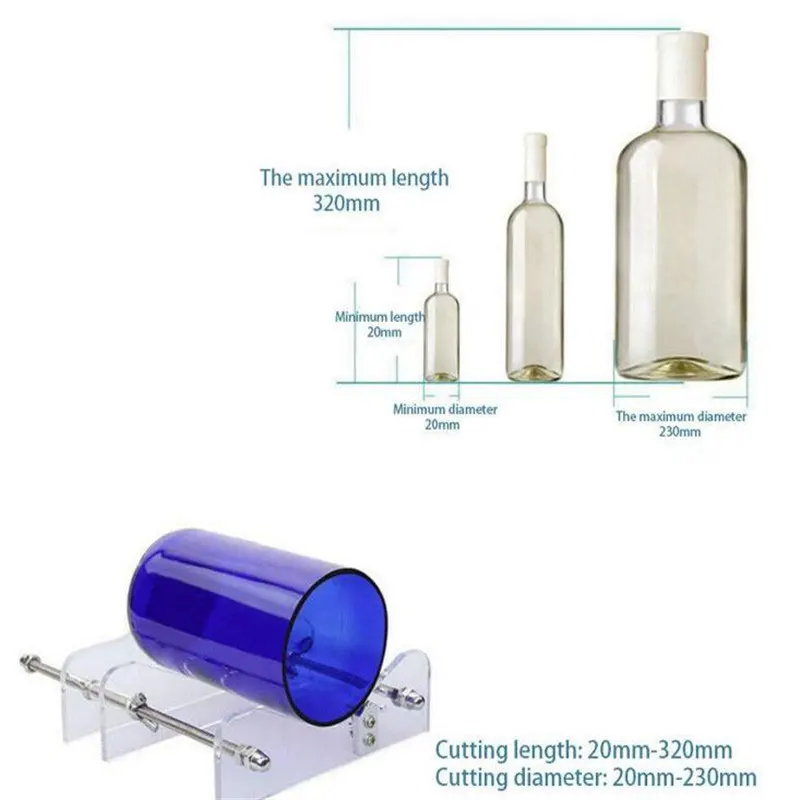 Glass Bottle Cutter Professional For Square And Round Wine Beer Bottle Cutting Glass Bottle Cutter DIY Glass Champagne Jar Tool