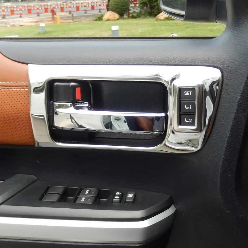 Хромированные накладки на внутренние ручки открывания дверей из нержавеющей