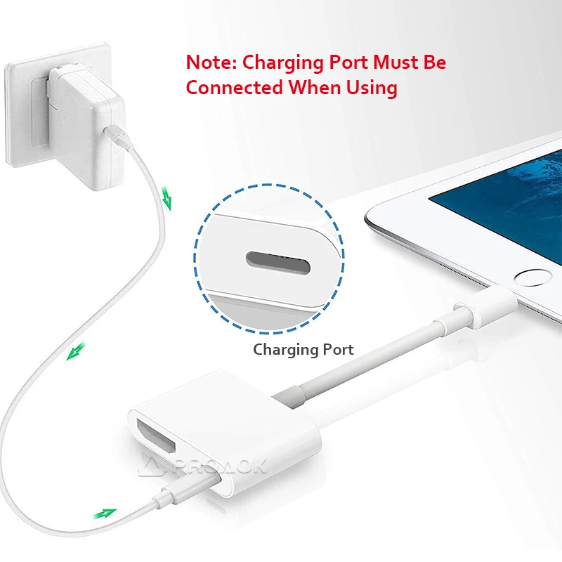 Для перехода от разъема Lightning к совместимому с HDMI кабель 1080P для iPhone телевизору