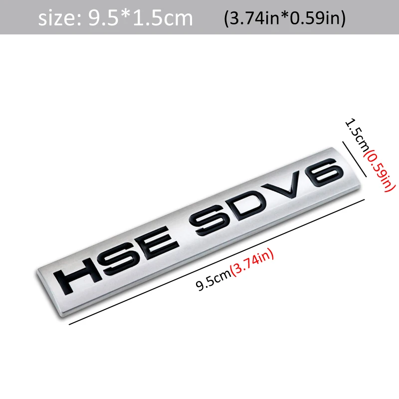 AQTQAQ 1Pcs 3D Metal HSE Car Side Fender Rear Trunk Emblem Badge Sticker Decals for Land Rover Range car stickers funny|Наклейки на
