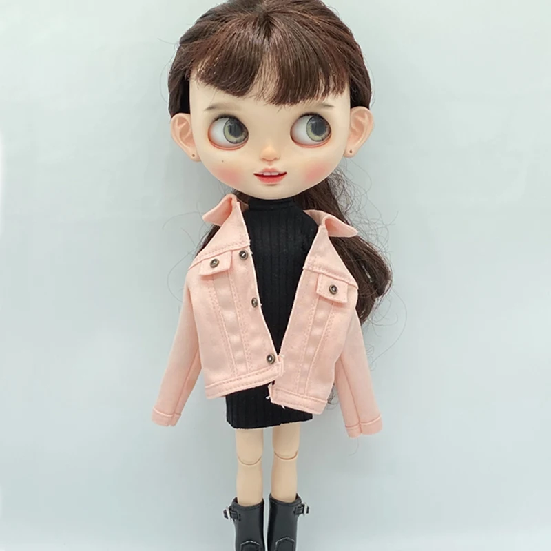 Фото Одежда Blythe, модная розовая джинсовая одежда и джинсовая куртка для Blythe Azone 1/6, аксессуары для кукол, 1 шт. №1
