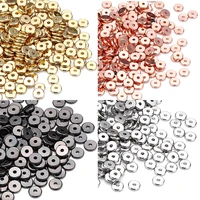 minhin 3050pcs 368mm silvers gold spacer beads european flat beads for for diy jewelry making bracelet accessories wholesale