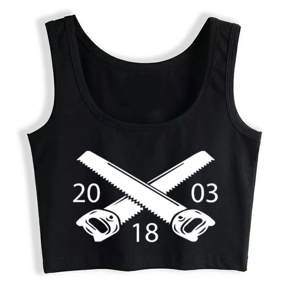

Crop Top Women 18th Birthday Born In 2003 Carpenter Carpenter Harajuku Tank Top Women Anime Women Clothes