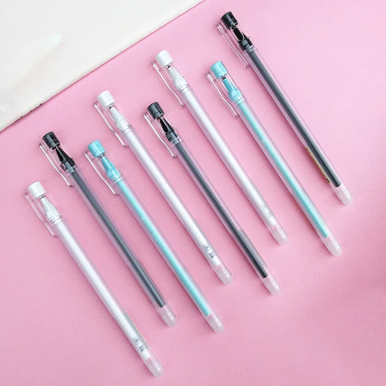 12 шт./лот стираемые синие Черные чернила гелевая ручка для школы офиса поставка