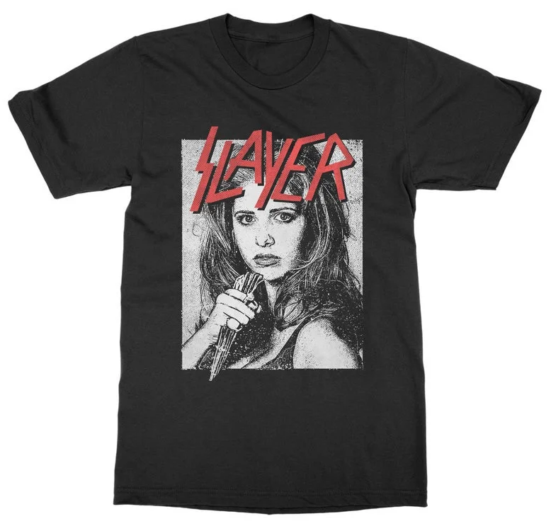 Футболки Slayer-Баффи рассекающий вампира-Забавные футболки-карикатура- | Мужская