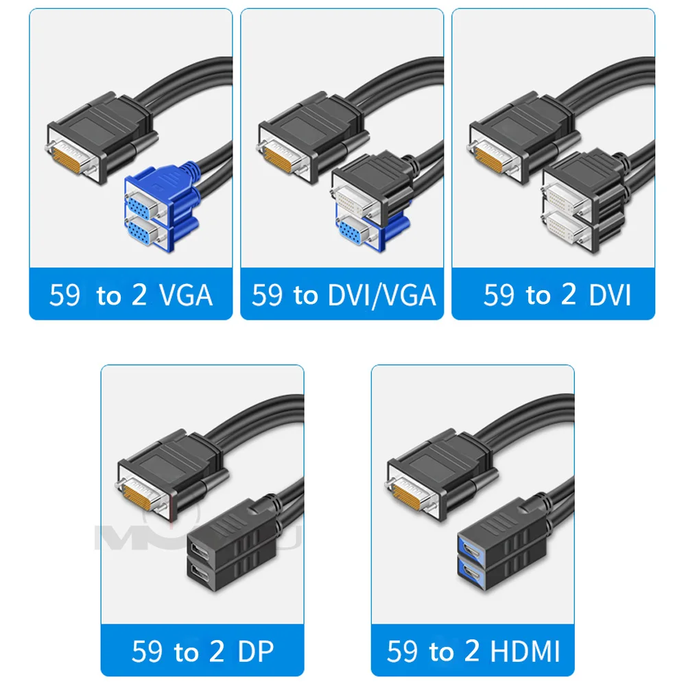 Разветвитель DMS 59 Pin папа-2 HDMI/VGA/DVI/DP мама | Электроника
