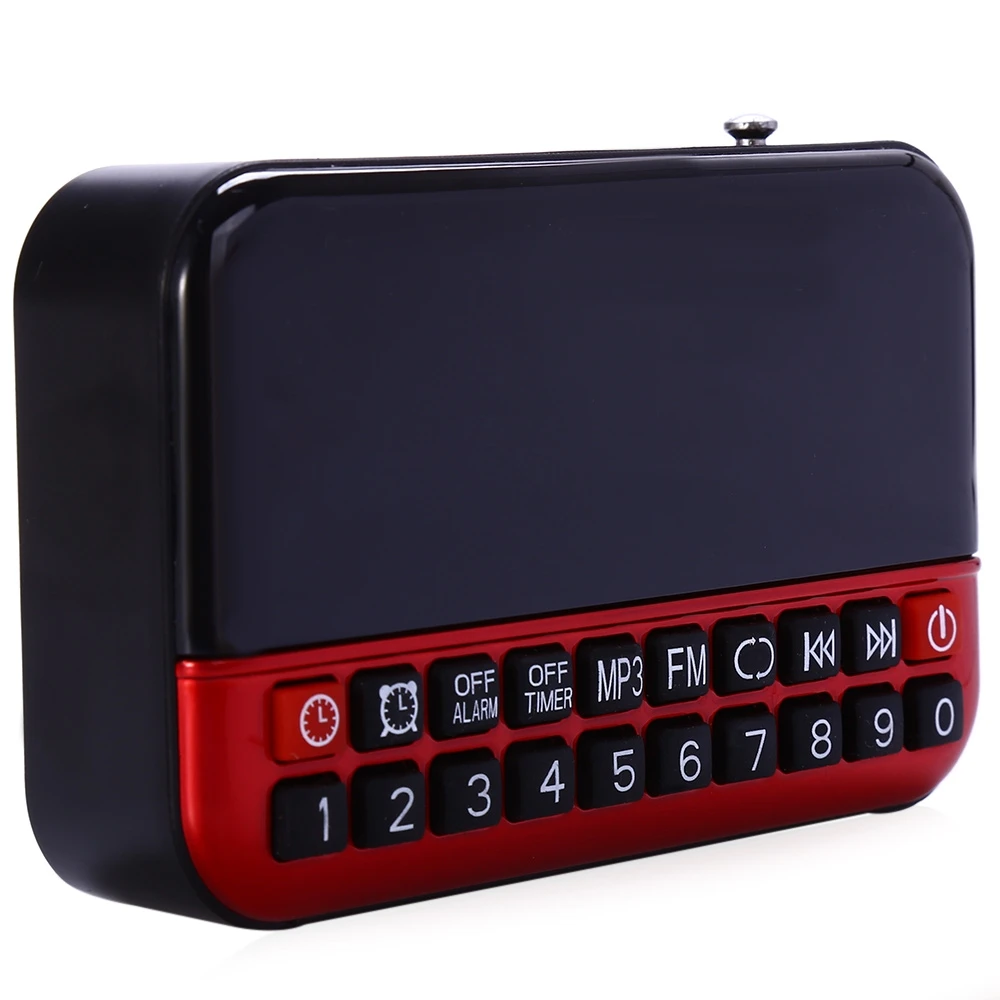 Цифровой будильник светодиодный дисплей радио музыка MP3 колонка дорожная