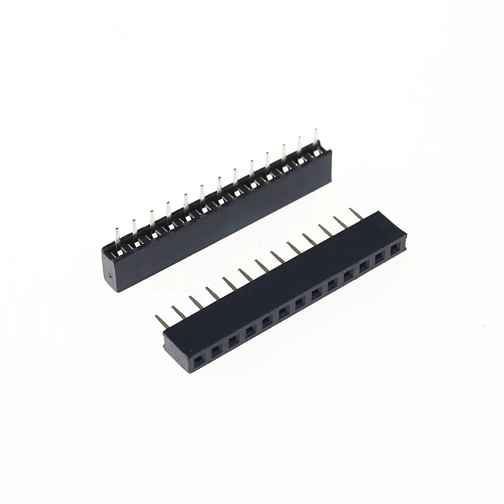 

100pcs 1x13 P 13 Pin 2.0 mm PCB Female Header Pin Headers Single row Straight Through Hole Insulator height 4.30mm Rohs Reach