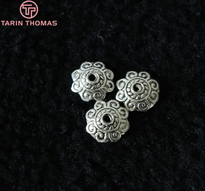 

35PCS 10MM Antique Silver Plated Zinc Alloy Bead Caps China pattern Diy Handmade Jewelry Findings Accessories