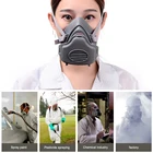 Противопылевая маска PM2.5, силиконовая респираторная маска, промышленные высокоэффективные фильтры, защитная сменная дышащая маска, фильтр