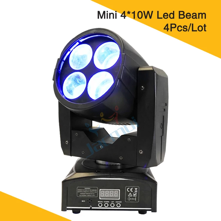 

(4 шт./лот) новый лучевой мини-светильник 4*10 Вт, светодиодный луч, движущаяся головка с цветным колесом RGBW