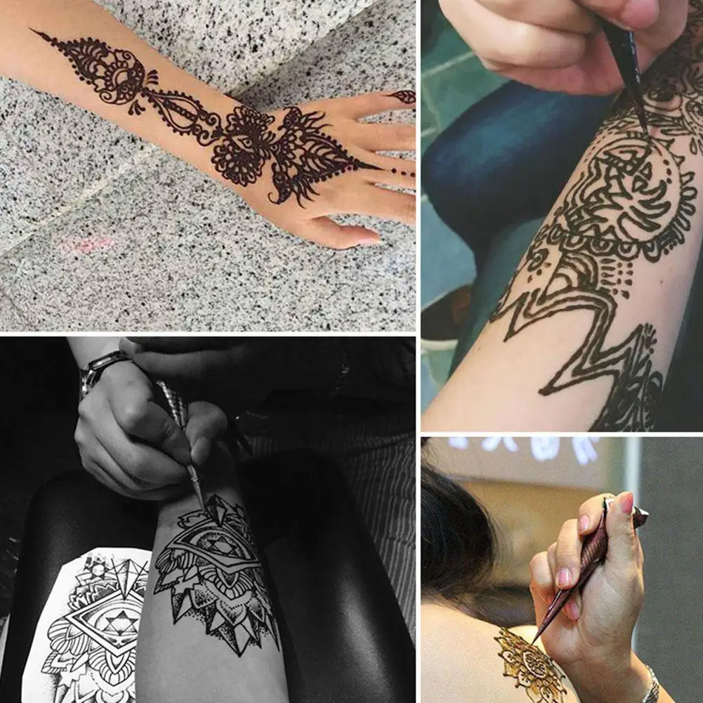 

Tattoo Painting Cream Henna Tattoo Cream Natural Herbal Temporary Waterproof Tattoo Black Body Painting Ink Dropshipping