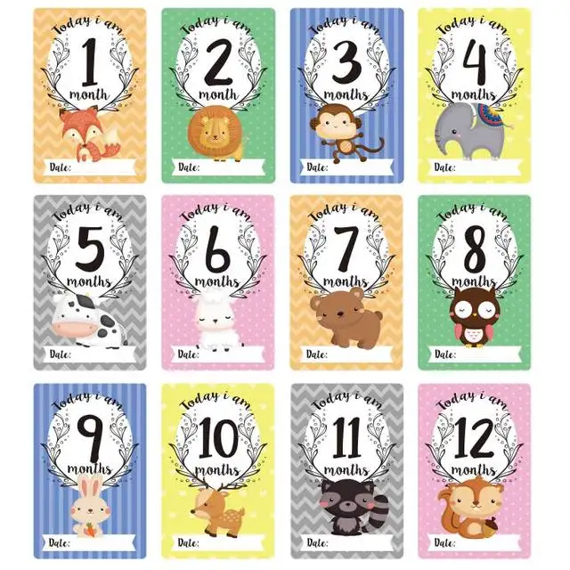

Neonatal month card skill card neonatal photography pregnant month card