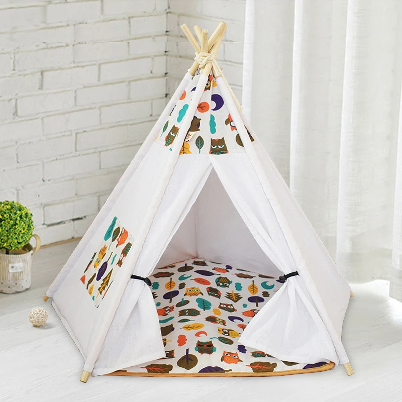 Вигвам для собак/кошек подстилка дома моющийся переносной всесезонный прожектор