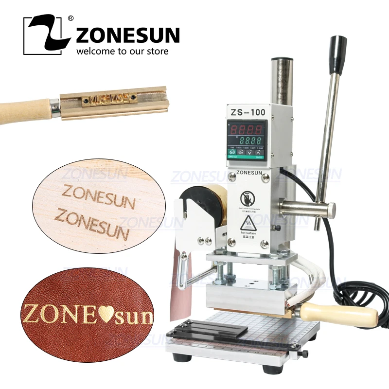 ZONESUN ZS 100 теплопередающее оборудование штамповочное станок для горячего тиснения