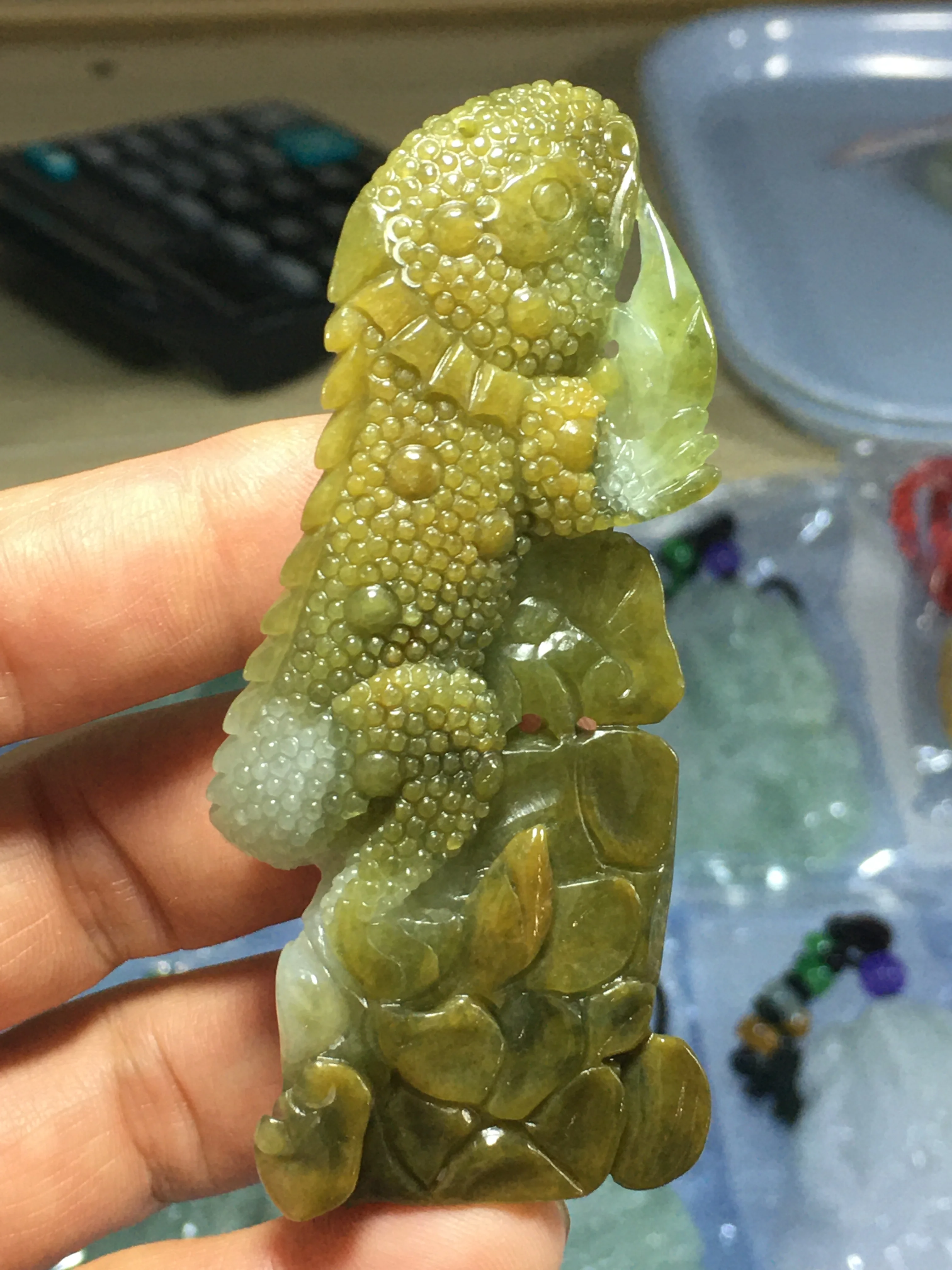 

Natural Myanmar jade A HandCarved jade lizard jadeite jade green jade pendant jade necklace pendants jewelry necklaces