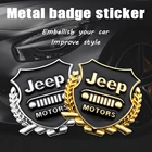Металлическая Роскошная Автомобильная золотая эмблема значок наклейка для Jeep Renegade Patriot Wrangler Grand Cherokee Компас Trailhawk аксессуары