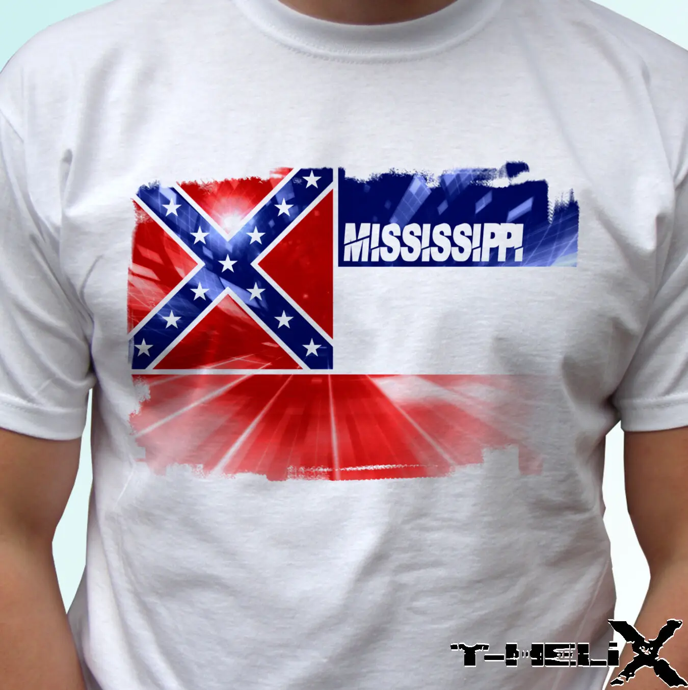 Белая футболка с флагом Миссисипи топ США страна мужские женские детские худи