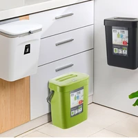 Wall Mounted Trash Can Waste Bin Kitchen Cabinet Door Hanging Trash Bin Car Garbage Recycle Dustbin Rubbish Storage Tool