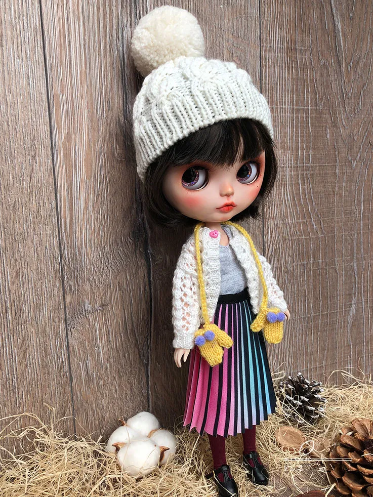 1/6 кукла платье шапка Blyth свитер blyth перчатки(Fit Blyth, ICY, 1/6 кукла