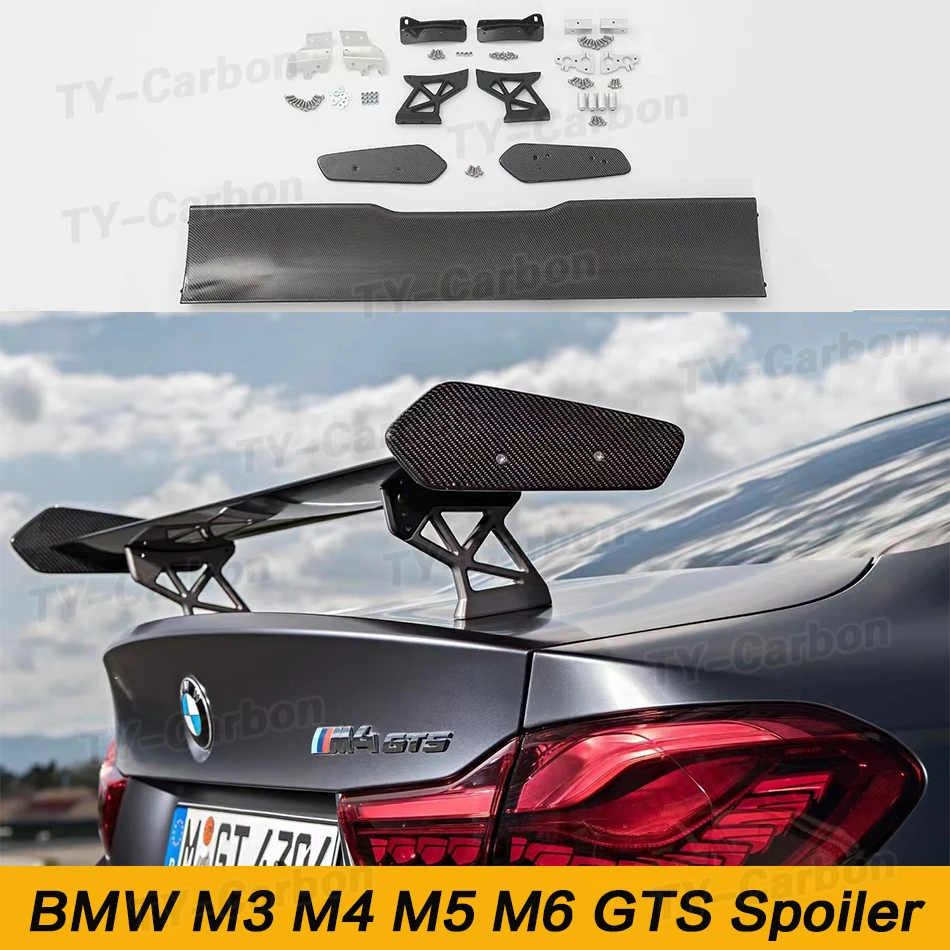 

Car Styling Exterior Carbon Fiber Modified RearSpoiler Tail Trunk Wing GTS Spoiler Decoration Fit For BMW M2 M3 M4 M5 2010-2021