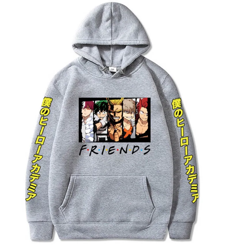 

Janpanese My Hero Academia Hoodies Men Casual Fleece Harajuku Pullover Hoodie
