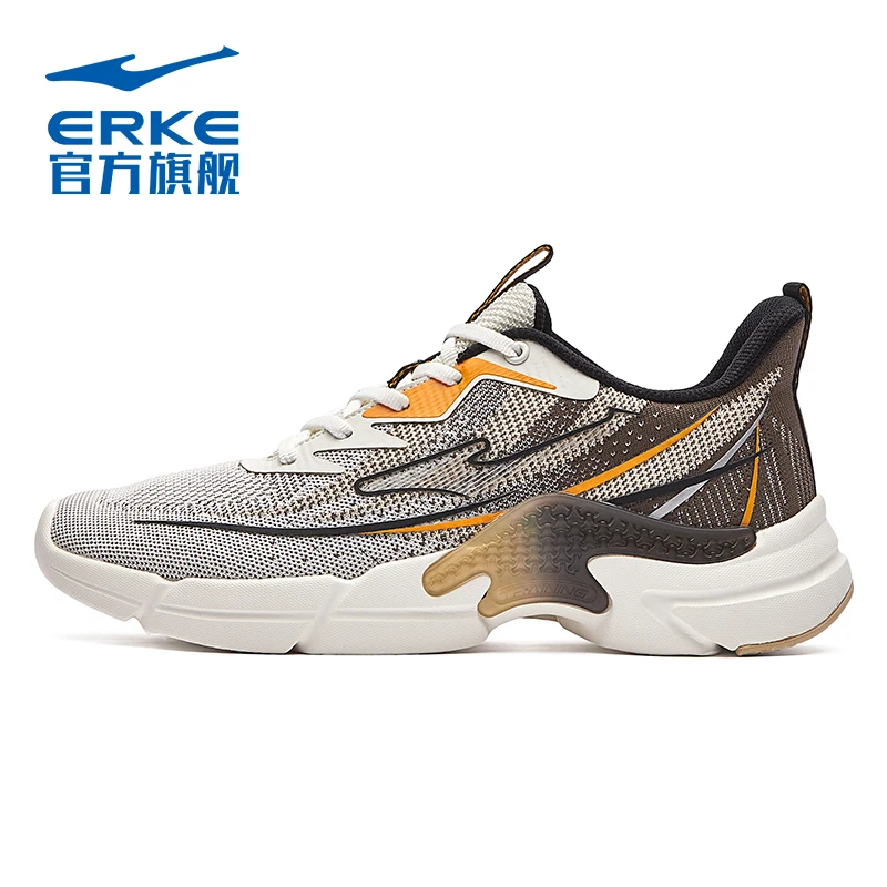 Hongxing Erke sports shoes men's 2021 autumn new thick bottom multi panel color trend cushioning running shoes