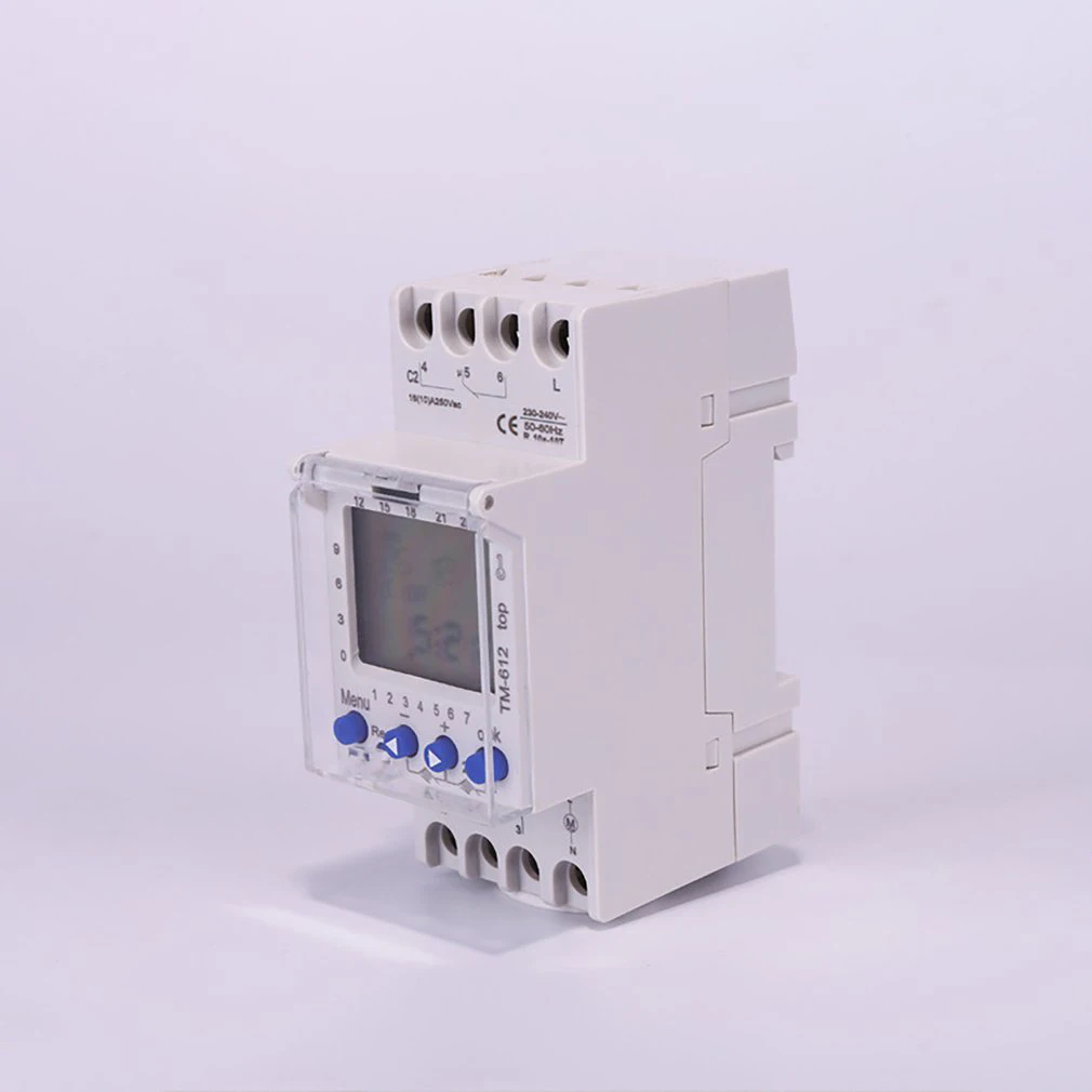 

SINOTIMER 220V Timer Switch TM610 TM611 TM612 18mm 35mm Rail Installation LCD Digital Programmable Timing Controller Switch