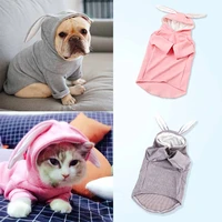 1pcs dog bunnies costume dog rabbit costume sweatshirt pet cold weather clothes for small dog like teddies
