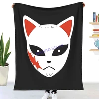 mask for demon slayer throw blanket sheets on the bed blanket on the sofa decorative lattice bedspreads sofa covers