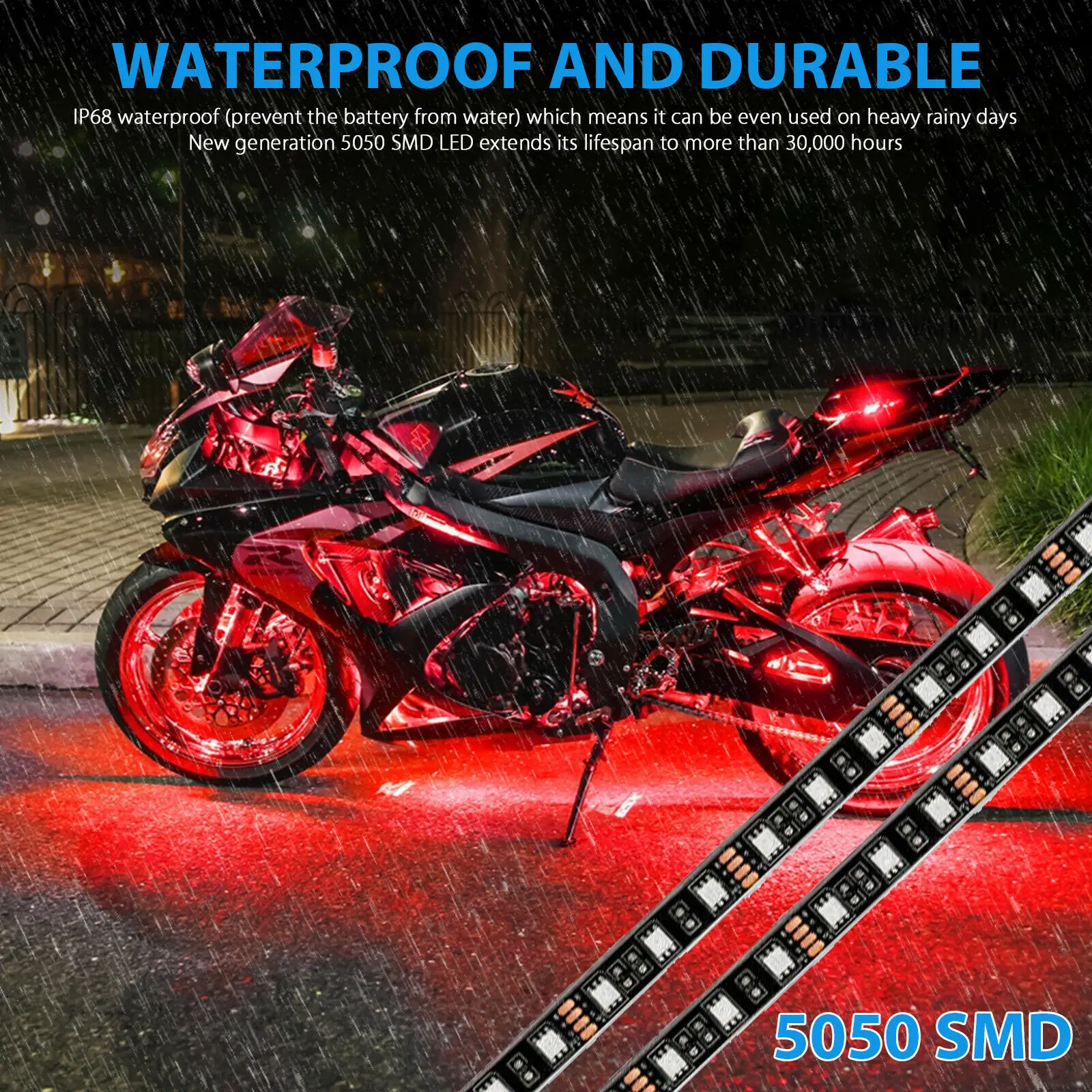 

DC12V RGB 1 set LED 100W 144 LED IP68 High Quality With Control Switch