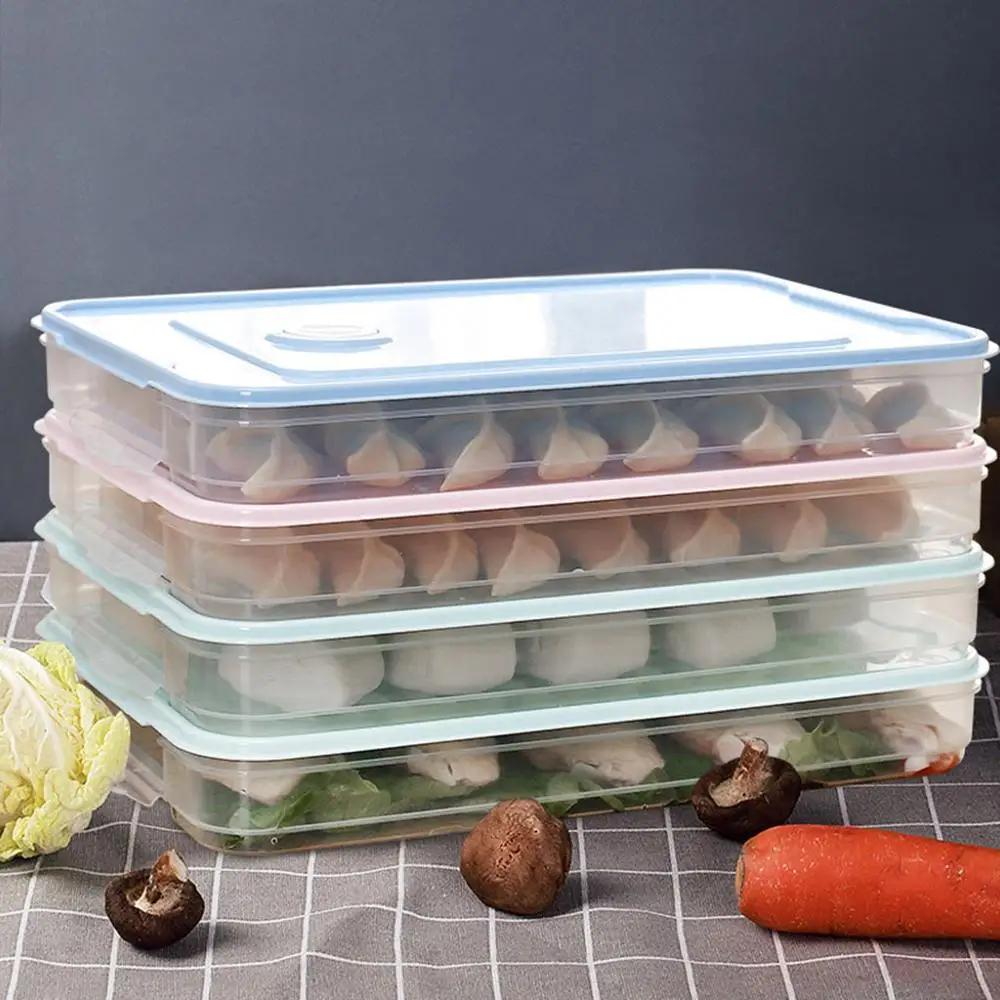 

Store Single Layer Dumpling Boxes Storage Tray Food Container Box To Keep Frozen Dumpling Storage Plastic Boxes Cool