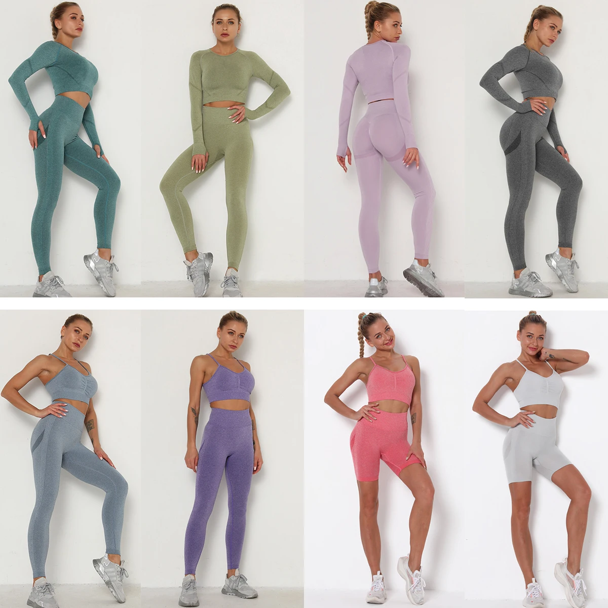 

Seamless Women Yoga Set High Waist Yoga Pants Gym Clothing Women Sportswear Sport Shorts Sports Bra T-shirt Workout Gym Set