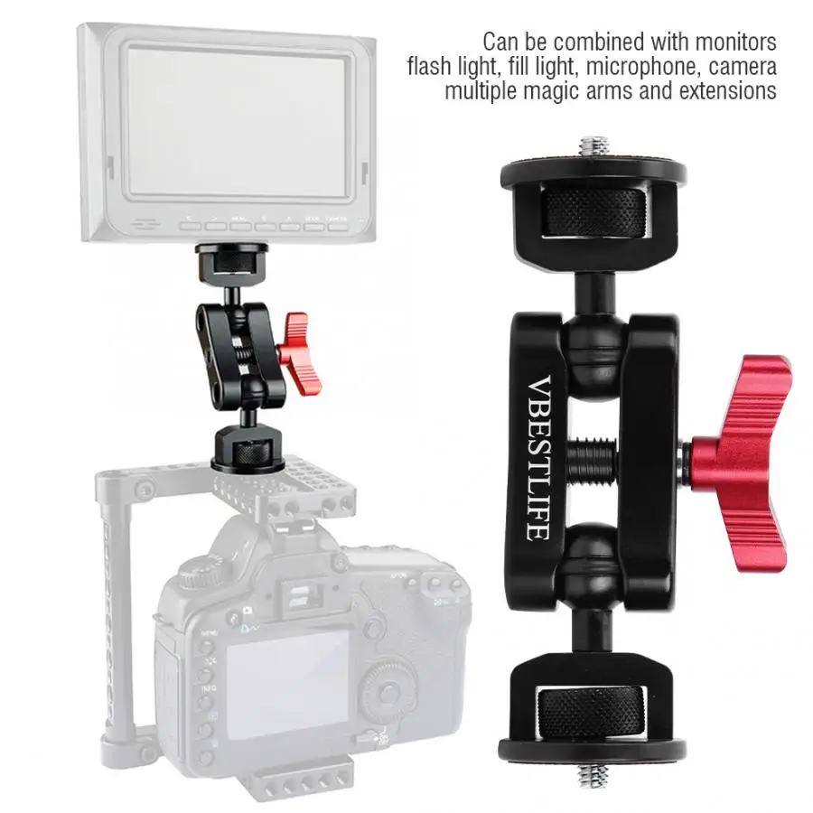 

fotografia VBESTLIFE Multi-Function Ball Head 1/4'' Magic Arm Mount Adapter Camera Accessory(Short) fotografia acessorio