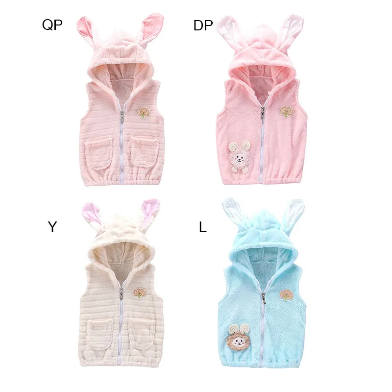 Детские Пальто осенние модные повседневные с рисунком кролика украшение для