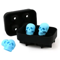 ice cube maker skull shape chocolate mould tray ice cream diy tool whiskey wine cocktail ice cube 3d silicone mold