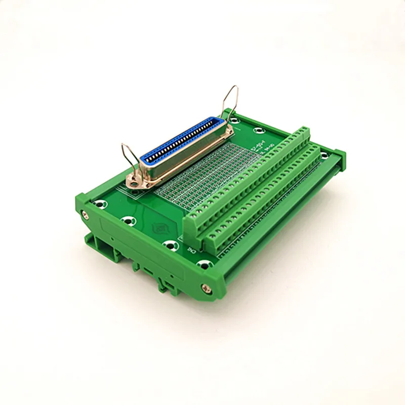 

DIN Rail Mount 57Series 50-Pin 0.085" Female Header Connector Breakout Board.