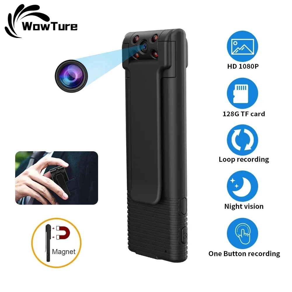 

HD 1080P Mini Camera Portable Digital Video Recorder Body Camcorder Action Night Vision Small Cam Miniature Magnet Voice Webcam