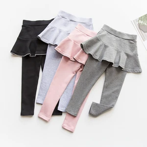 Girls Pants Kids Leggings Pure Color Girls Pants Kids Leggings For Girls Skirt-pants Autumn Kids Cotton Trousers