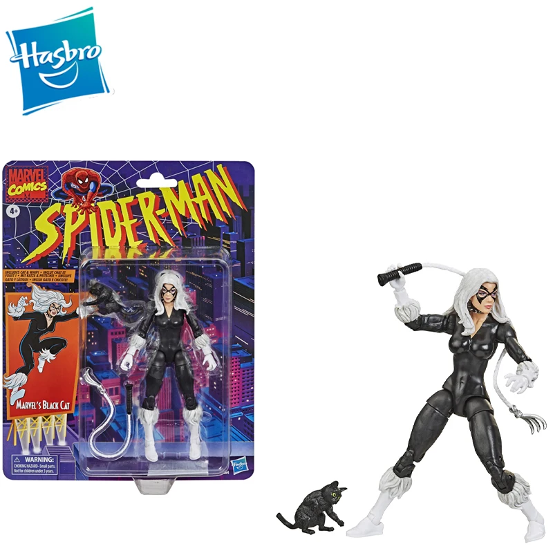 

Hasbro Marvel Legends The Amazing Spider-Man Blackcat Anime Figures Action Figure Figurine Decor Kids Gift Toys 16cm