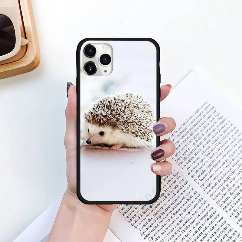 

Hedgehog cute animal Phone Case for iPhone 11 12 pro XS MAX 8 7 6 6S Plus X 5S SE 2020 XR Luxury brand shell funda coque