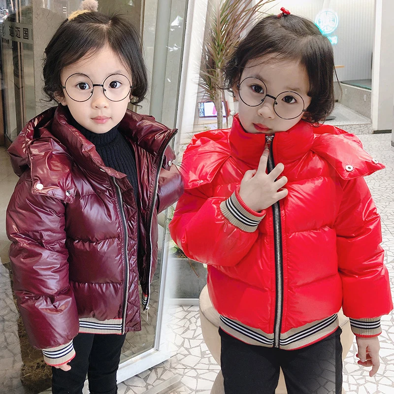 Детское Стеганое пальто зимняя новая детская утепленная пуховая куртка для