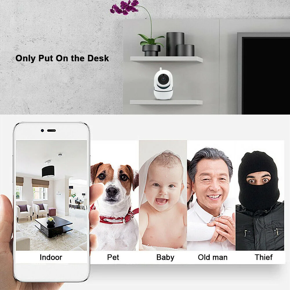 1080P WiFi IP камера сети ИК-вырез панорамирование наклона ночного видения CCTV Pet baby monitor